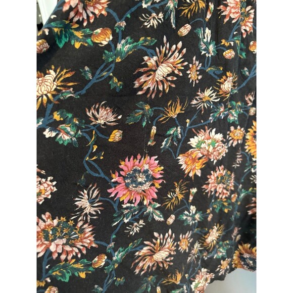 natural life women's size xl maribel black floral Blouse boho festi - Picture 6 of 7